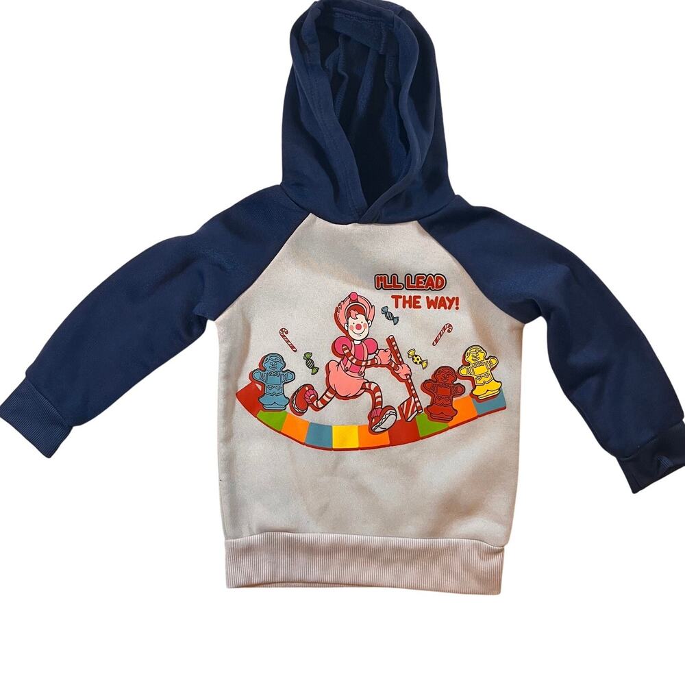Candy Land Hoodie - Size 3T - white Blue Nostalgia Board Game Candyland